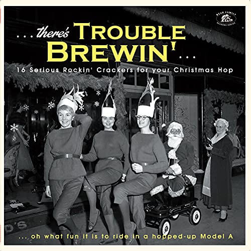 Vintage album cover featuring women in hats and a Model A car.