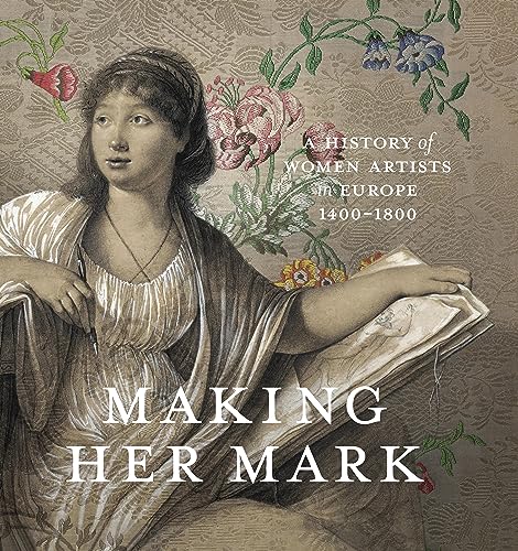 Book cover: portrait of a woman artist with floral details.