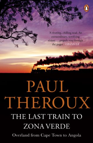 Book cover with a silhouetted train against a vibrant sunset.