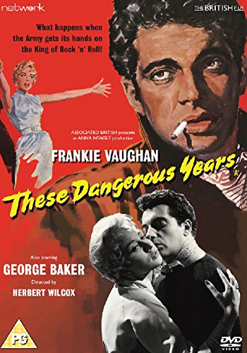 DVD cover art for These Dangerous Years featuring Frankie Vaughan and a romantic couple.