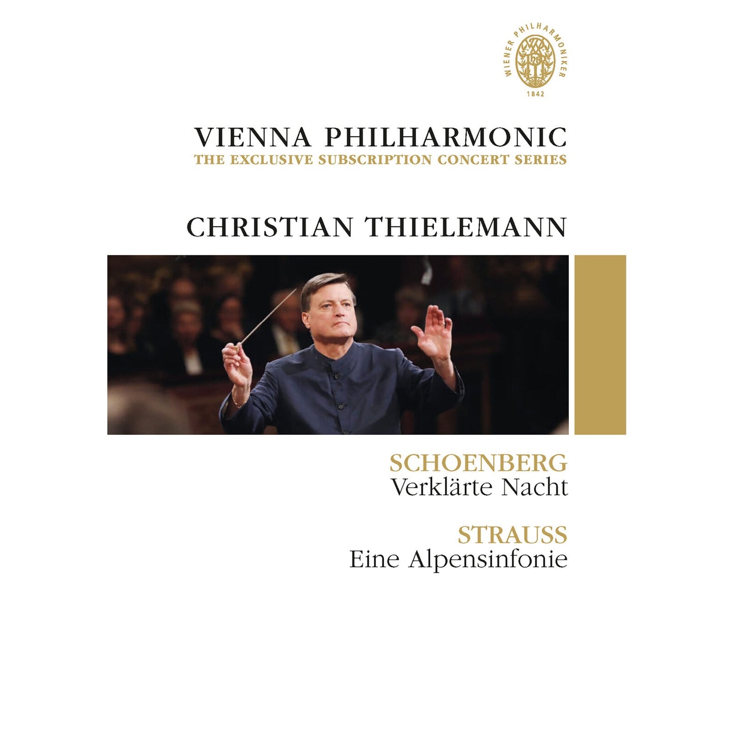 DVD cover featuring conductor Christian Thielemann with orchestra, Vienna Philharmonic logo.