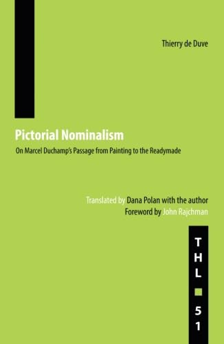Green book cover with black and white text: "Pictorial Nominalism" by Thierry de Duve.