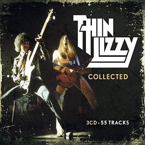 Thin Lizzy “Collected” CD cover featuring two musicians playing guitars.