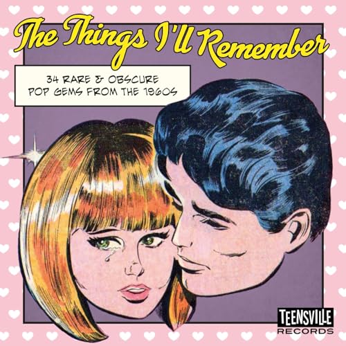 CD cover with illustrated couple and heart-patterned pink background.