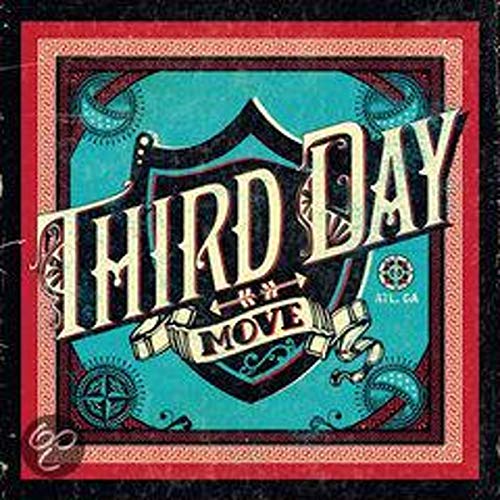 Third Day "Move" CD cover: shield design with band name and scroll.