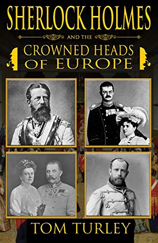 Book cover featuring Sherlock Holmes and portraits of European royalty.