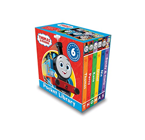 Boxed set of six Thomas & Friends miniature books with character art.