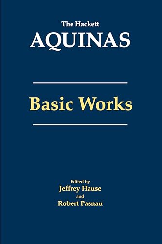 Dark blue book cover with gold text: "Aquinas: Basic Works".