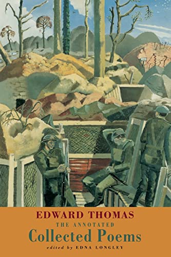 Book cover: “The Annotated Collected Poems” by Edward Thomas, with war scene.