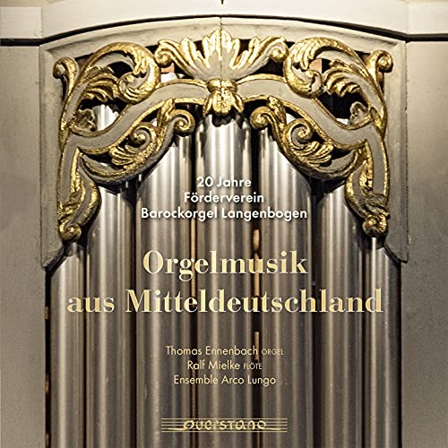 CD cover featuring ornate gold organ pipes and text: "Orgelmusik aus Mitteldeutschland".
