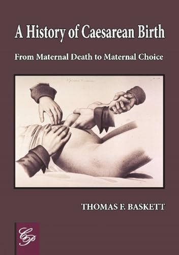 Book cover: "A History of Caesarean Birth" with a historical surgical image.