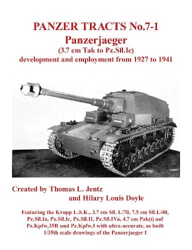 Book cover depicting a German Panzerjager I tank with detailed technical text.
