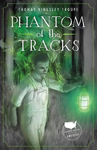 Book cover: boy with lantern in a misty, wooded landscape.