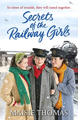 Book cover featuring three women in railway uniforms with a steam train.