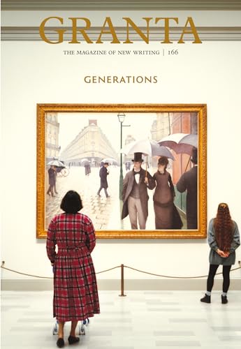 Magazine cover featuring a painting of a couple with umbrellas, and two viewers.