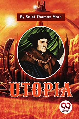 Book cover for "Utopia" by Saint Thomas More, featuring a portrait.