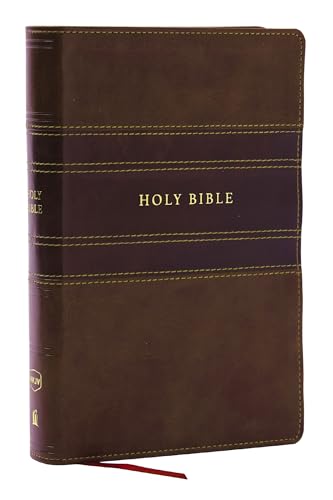 Purple leathersoft Bible with gold stitching and a red ribbon marker.
