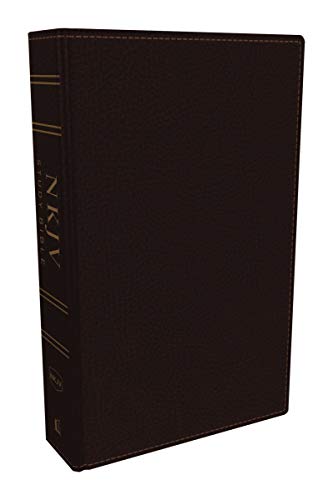 Burgundy leather-bound Bible, spine reads “NKJV STUDY BIBLE” in gold lettering.