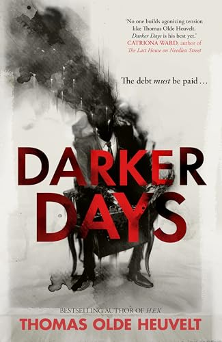 Book cover for "Darker Days" featuring a shadowy figure and red text.