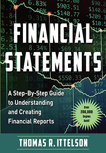 Book cover with "Financial Statements" title over a stock market graph.
