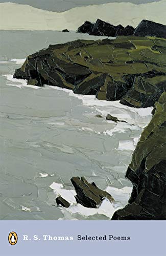 Book cover: “Selected Poems” by R.S. Thomas, coastal landscape painting.
