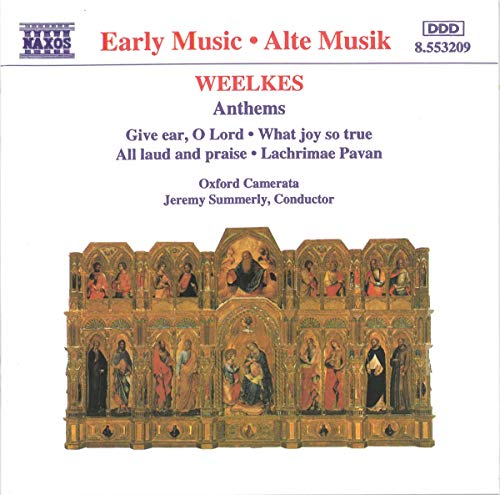 CD cover for Thomas Weelkes anthems, featuring a medieval altarpiece.