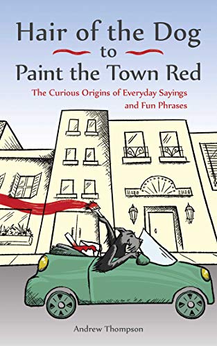 Book cover with a dog driving a car and painting a building red.