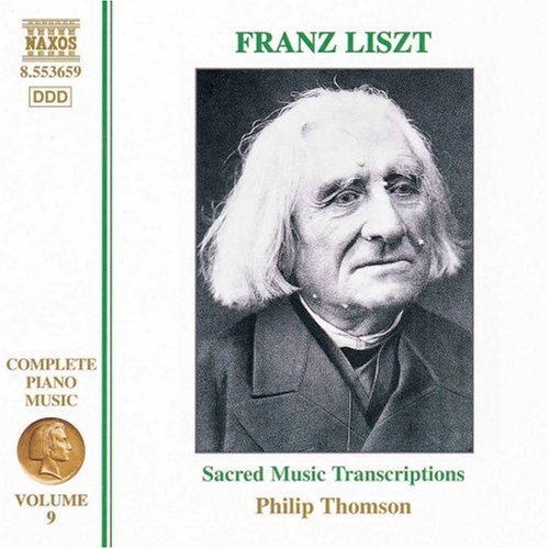 CD cover featuring a black and white portrait of Franz Liszt.