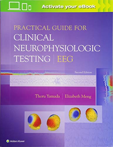Book cover: "Practical Guide for Clinical Neurophysiologic Testing: EEG," second edition.