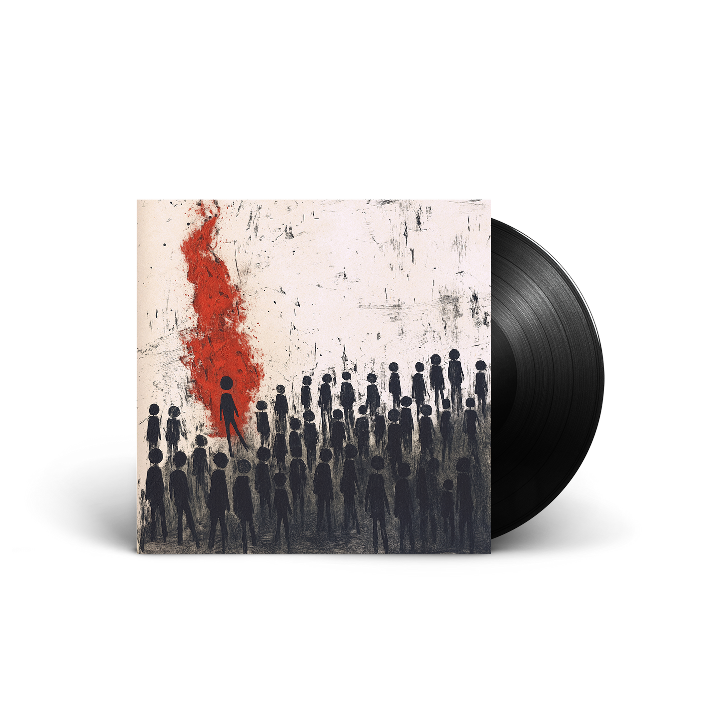 Three Days Grace "Alienation" vinyl record with abstract, dark figures artwork.