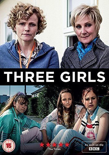 DVD cover for "Three Girls" featuring two adult women and three teenage girls.