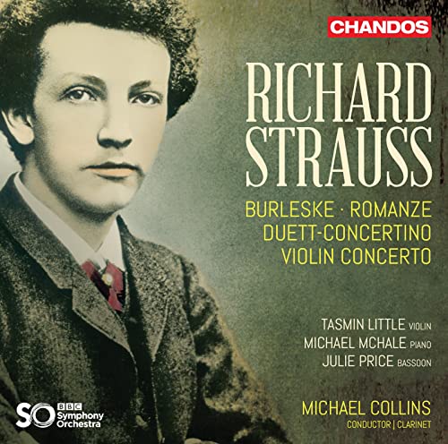 CD cover featuring a portrait of Richard Strauss and musical titles.