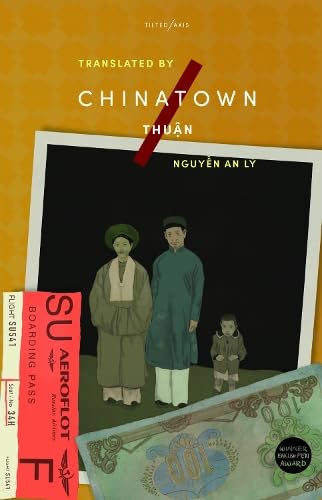 Book cover: family portrait with travel tickets and currency details.