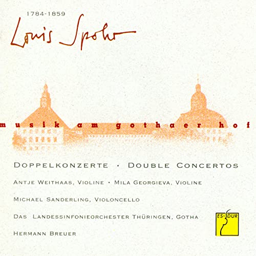 CD cover for Louis Spohr’s “Double Concertos” featuring a castle illustration.