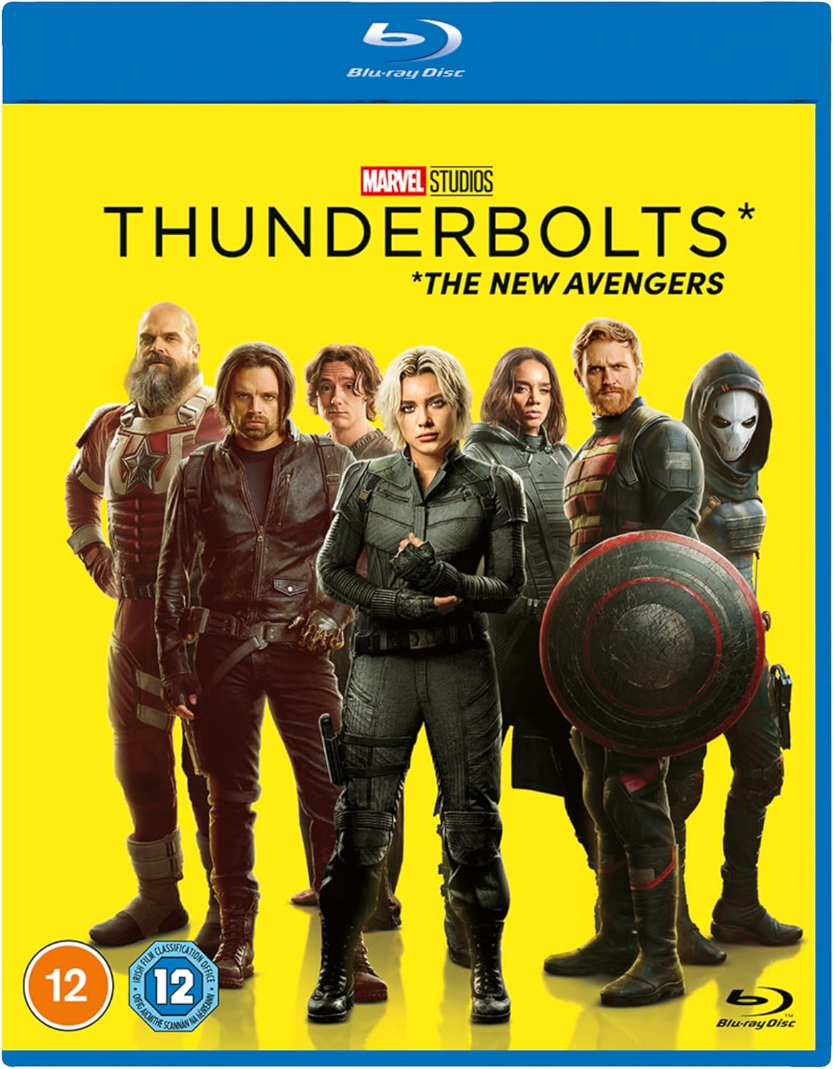 Blu-ray cover for "Thunderbolts*," featuring a group of Marvel characters.