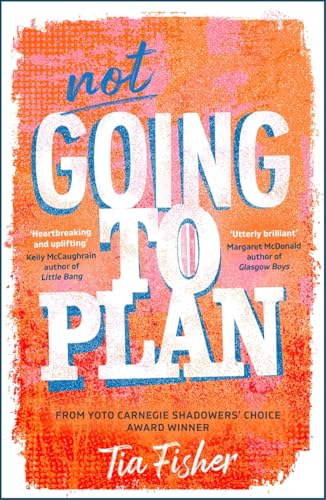 Book cover: "Not Going To Plan" with orange and blue textured background.