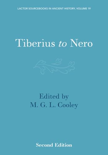 Blue book cover with title “Tiberius to Nero” and floral design.
