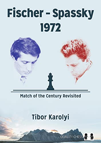 Book cover featuring portraits of Fischer and Spassky with a chess piece.