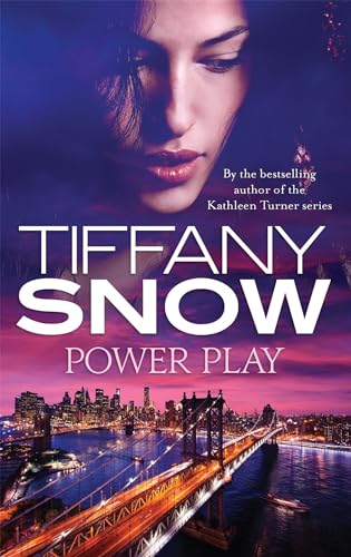 Book cover: "Power Play" by Tiffany Snow, featuring a woman’s face and city skyline.