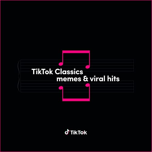 Black album cover with pink musical notes and "TikTok Classics" text.