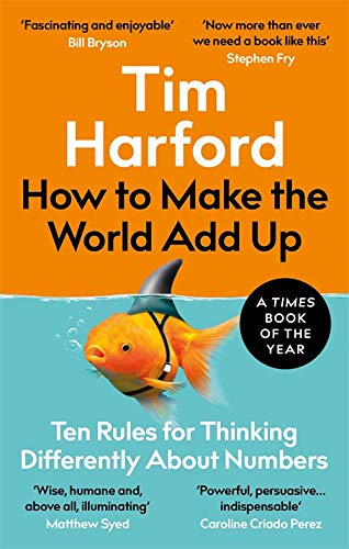 Book cover with orange and blue background, featuring a goldfish with a fin-shaped hat.