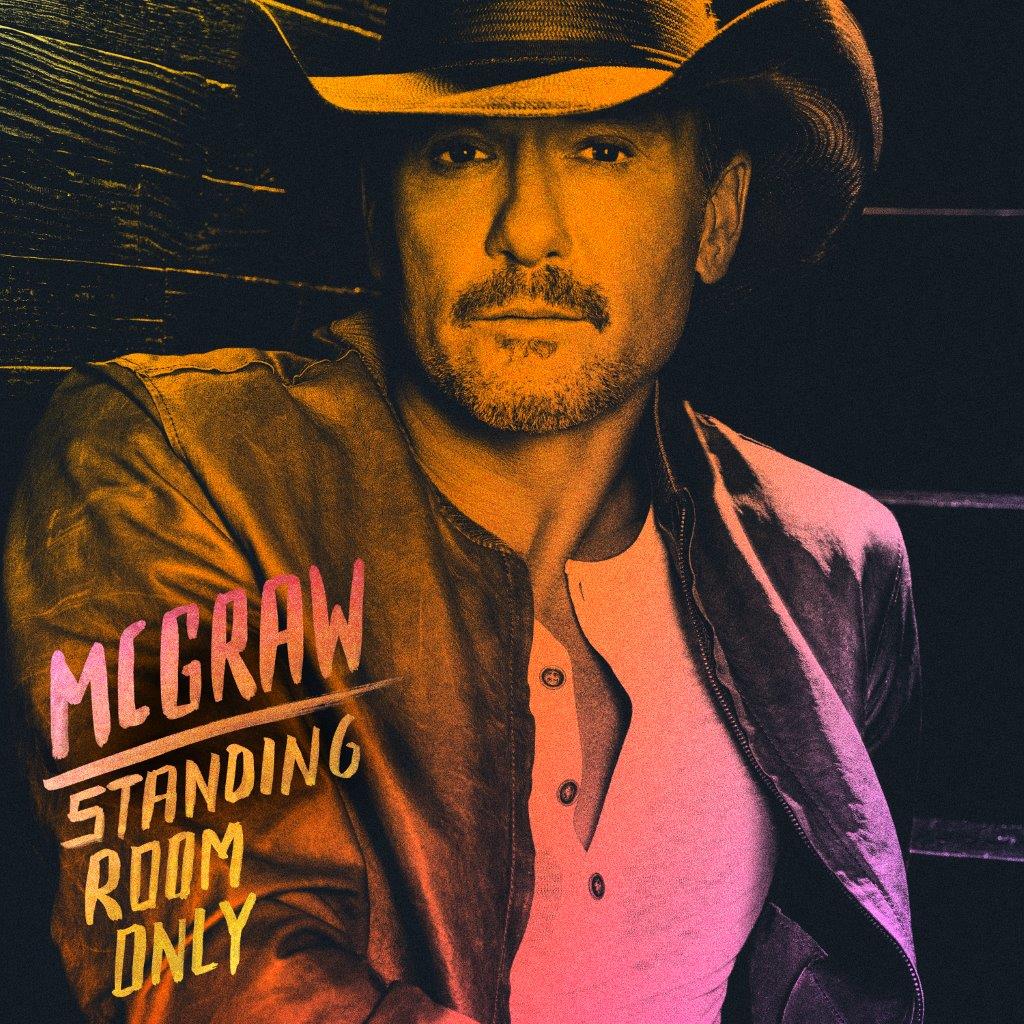 Tim McGraw album cover, portrait with text "McGraw Standing Room Only".