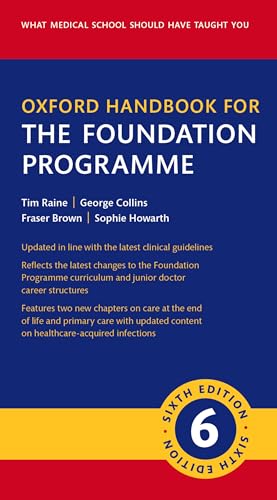 Blue cover of "Oxford Handbook for the Foundation Programme," 6th edition.