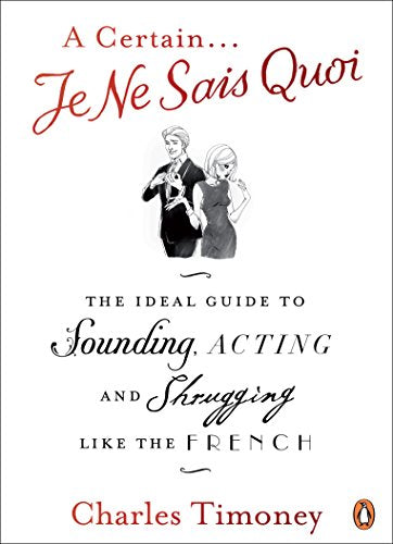 Book cover with illustrated French couple and red cursive title text.