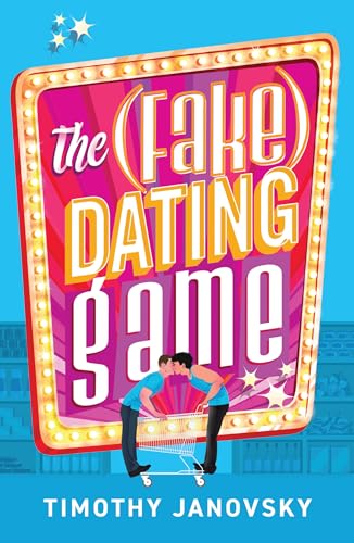 Book cover: two people near a shopping cart, bright marquee lights.