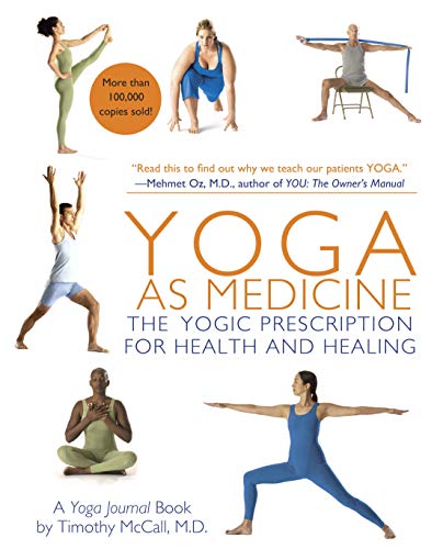 Book cover featuring people in yoga poses with the title "Yoga as Medicine".