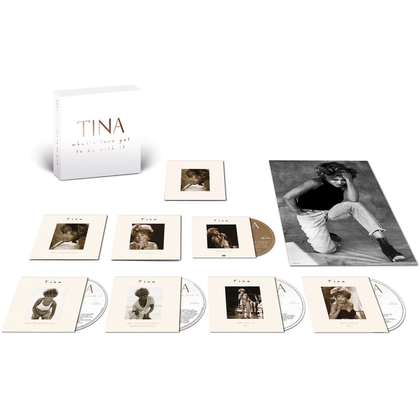 Tina Turner What's Love Got To Do With It 30th anniversary CD box set contents.