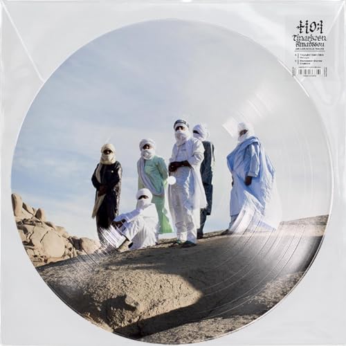 Vinyl record with image of veiled figures in a desert landscape.