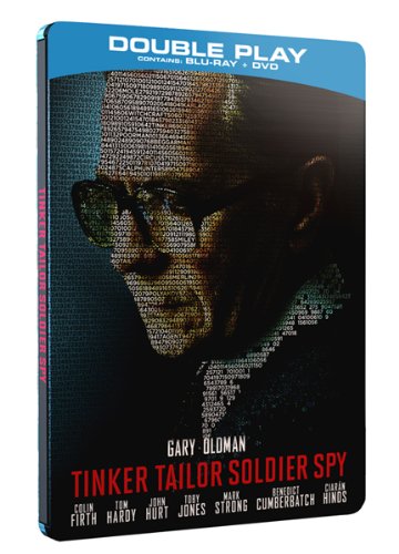 Blu-ray case for "Tinker Tailor Soldier Spy" featuring Gary Oldman’s portrait.