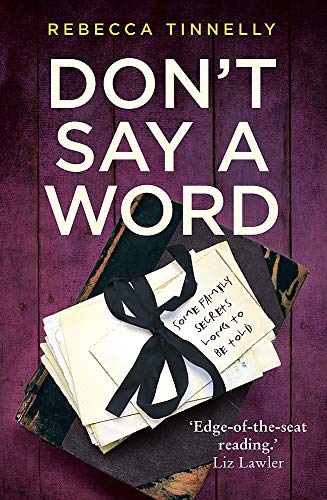 Book cover: "Don't Say a Word" with letters, ribbon, and envelopes.